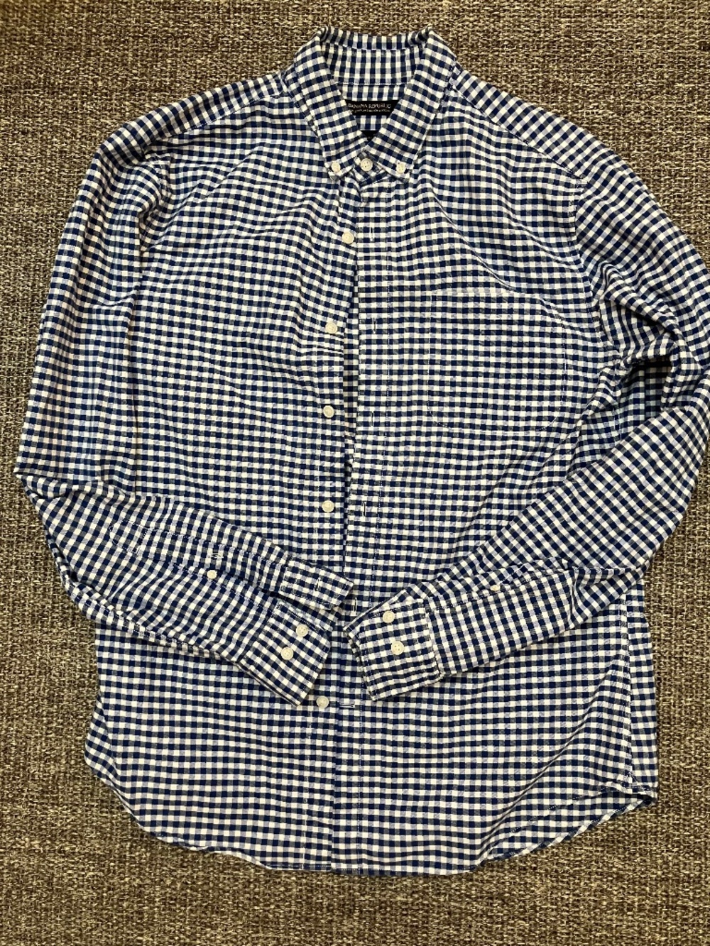 Banana Republic Gingham Oxford Medium